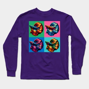 Delta Tail Male Betta - Cool Tropical Fish Long Sleeve T-Shirt